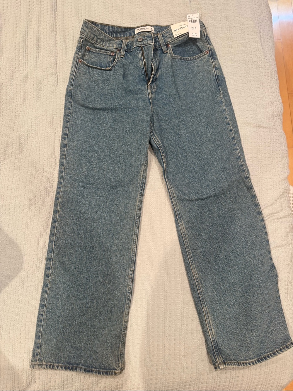 Abercrombie High Rise 90s Relaxed Women’s Straight-Leg Jeans 30 SHORT